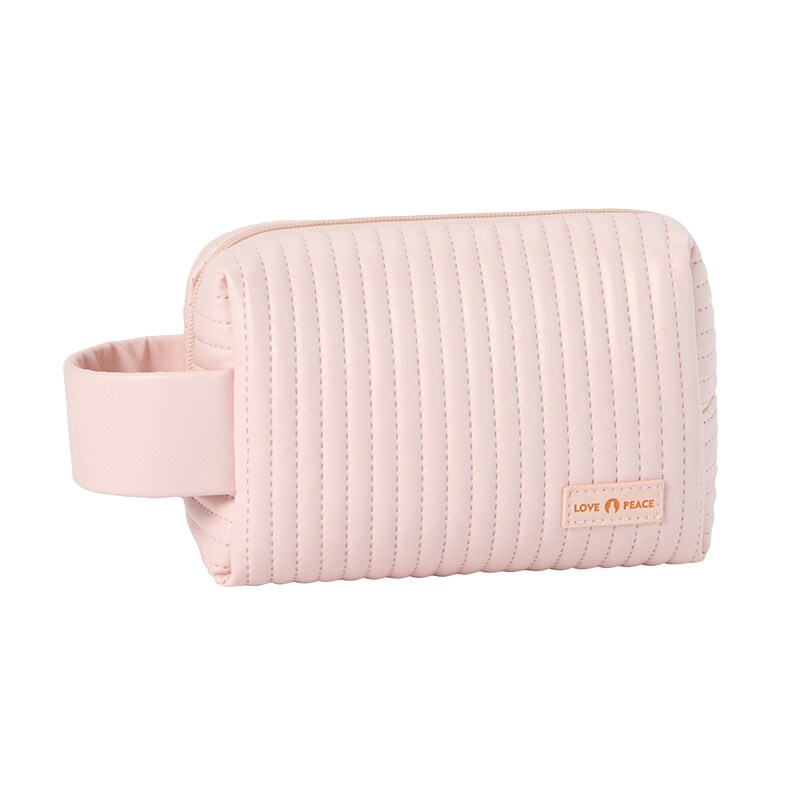 1 Piece Simple Series Simple Solid Color PU Women's Makeup Bags h5 